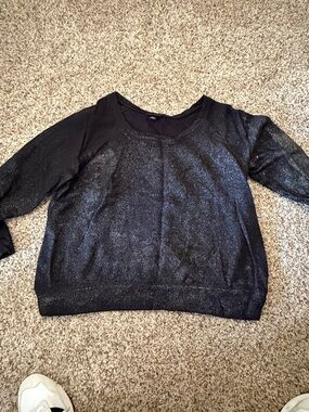 torrid Black Shimmer Knit Top